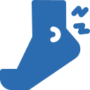 une icone représentant une cheville douloureuse
