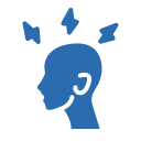 une icone représentant une tête souffrant de migraines